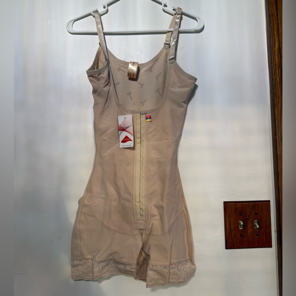 Nude Full-Body Shapewear with Front Zip by curvesbyeraldy